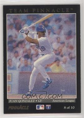 1993 Pinnacle - Team Pinnacle #8 - Juan Gonzalez, Barry Bonds