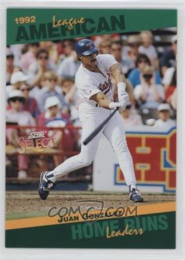 1993 Score - Select League Leaders #25 - Juan Gonzalez