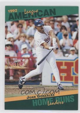 1993 Score - Select League Leaders #25 - Juan Gonzalez