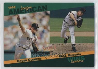1993 Score - Select League Leaders #87 - Roger Clemens, Mike Mussina [EX to NM]