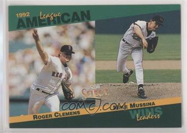 1993 Score - Select League Leaders #87 - Roger Clemens, Mike Mussina