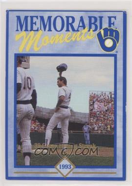 1993 Sentry Foods Milwaukee Brewers Memorable Moments - Stadium Giveaway [Base] #4 - Paul Molitor [Good to VG‑EX]