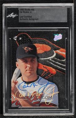 1993 Studio - [Base] #80 - Cal Ripken Jr. [Leaf Authentics Encased]