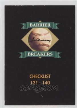1993 Ted Williams Card Company - [Base] #140 - Checklist