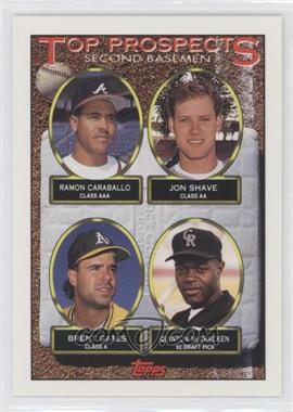 1993 Topps - [Base] - Blank Back #451 - Top Prospects - Ramon Caraballo, Jon Shave, Brent Gates, Quinton McCracken