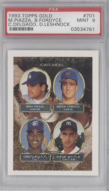 1993 Topps - [Base] - Gold #701 - Top Prospects - Mike Piazza, Brook Fordyce, Carlos Delgado, Donnie Leshnock [PSA 9 MINT]