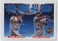 1992 Topps All Stars - Larry Walker, Kirby Puckett