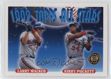 1993 Topps - [Base] - Inaugural Colorado Rockies #406 - 1992 Topps All Stars - Larry Walker, Kirby Puckett