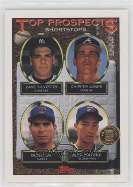 1993 Topps - [Base] - Inaugural Colorado Rockies #529 - Top Prospects - Dave Silvestri, Chipper Jones, Benji Gil, Jeff Patzke