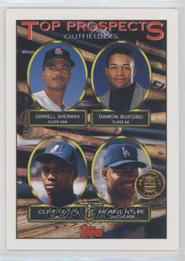 1993 Topps - [Base] - Inaugural Colorado Rockies #576 - Top Prospects -  Darrell Sherman, Damon Buford, Cliff Floyd, Michael Moore