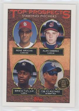 1993 Topps - [Base] - Inaugural Colorado Rockies #742 - Top Prospects - Rene Arocha, Alan Embree, Brien Taylor, Tim Crabtree