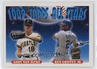 1992 Topps All Stars - Andy Van Slyke, Ken Griffey Jr.