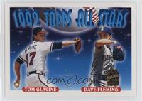 1992 Topps All Stars - Dave Fleming, Tom Glavine