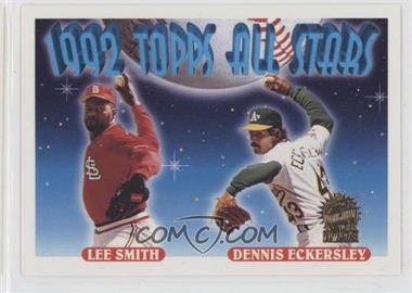 1993 Topps - [Base] - Inaugural Florida Marlins #411 - 1992 Topps All Stars - Dennis Eckersley, Lee Smith