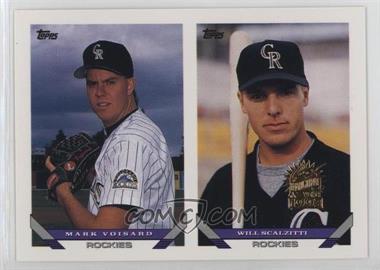 1993 Topps - [Base] - Inaugural Florida Marlins #476 - Future Stars of the Colorado Rockies - Mark Voisard, Will Scalzitti