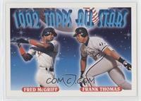 1992 Topps All Stars - Fred McGriff, Frank Thomas