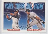 1992 Topps All Stars - Fred McGriff, Frank Thomas