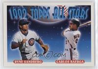 1992 Topps All Stars - Ryne Sandberg, Carlos Baerga