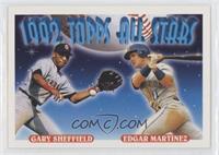 1992 Topps All Stars - Gary Sheffield, Edgar Martinez [EX to NM]