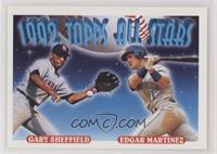 1992 Topps All Stars - Gary Sheffield, Edgar Martinez