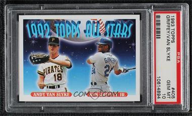 1993 Topps - [Base] #405 - 1992 Topps All Stars - Andy Van Slyke, Ken Griffey Jr. [PSA 10 GEM MT]