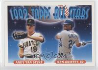 1992 Topps All Stars - Andy Van Slyke, Ken Griffey Jr.