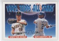 1992 Topps All Stars - Andy Van Slyke, Ken Griffey Jr.