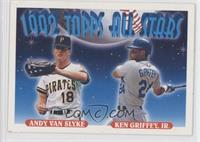 1992 Topps All Stars - Andy Van Slyke, Ken Griffey Jr.