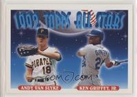 1992 Topps All Stars - Andy Van Slyke, Ken Griffey Jr. [EX to NM]