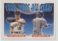 1992 Topps All Stars - Andy Van Slyke, Ken Griffey Jr. [EX to NM]