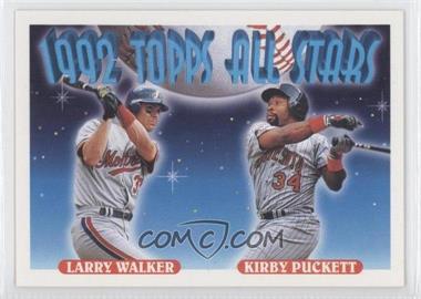 1993 Topps - [Base] #406 - 1992 Topps All Stars - Larry Walker, Kirby Puckett