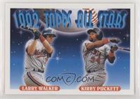 1992 Topps All Stars - Larry Walker, Kirby Puckett