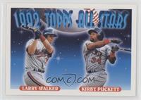 1992 Topps All Stars - Larry Walker, Kirby Puckett [EX to NM]