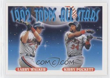 1993 Topps - [Base] #406 - 1992 Topps All Stars - Larry Walker, Kirby Puckett