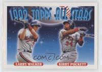 1992 Topps All Stars - Larry Walker, Kirby Puckett