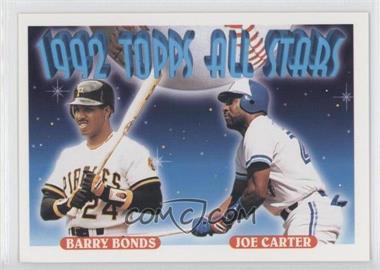 1993 Topps - [Base] #407 - 1992 Topps All Stars - Barry Bonds, Joe Carter