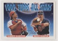 1992 Topps All Stars - Darren Daulton, Brian Harper
