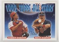 1992 Topps All Stars - Darren Daulton, Brian Harper