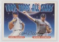 1992 Topps All Stars - Greg Maddux, Roger Clemens