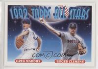 1992 Topps All Stars - Greg Maddux, Roger Clemens