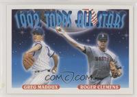 1992 Topps All Stars - Greg Maddux, Roger Clemens [EX to NM]