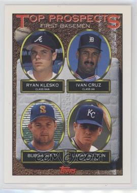 1993 Topps - [Base] #423 - Top Prospects - Ryan Klesko, Ivan Cruz, Bubba Smith, Larry Sutton