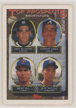 1993 Topps - [Base] #529 - Top Prospects - Dave Silvestri, Chipper Jones, Benji Gil, Jeff Patzke