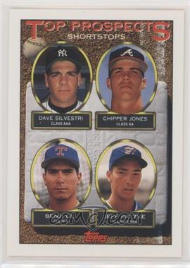 1993 Topps - [Base] #529 - Top Prospects - Dave Silvestri, Chipper Jones, Benji Gil, Jeff Patzke