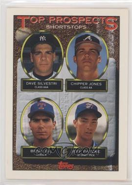 1993 Topps - [Base] #529 - Top Prospects - Dave Silvestri, Chipper Jones, Benji Gil, Jeff Patzke