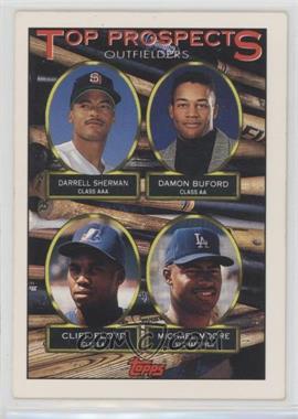 1993 Topps - [Base] #576 - Top Prospects -  Darrell Sherman, Damon Buford, Cliff Floyd, Michael Moore