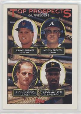 1993 Topps - [Base] #658 - Top Prospects - Jeromy Burnitz, Melvin Nieves, Rich Becker, Shon Walker