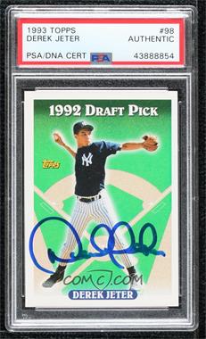 1993 Topps - [Base] #98 - Derek Jeter [PSA Authentic PSA/DNA Cert]