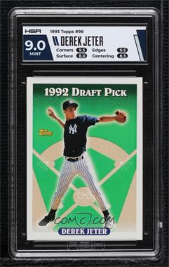 1993 Topps - [Base] #98 - Derek Jeter [HGA 9 MINT]