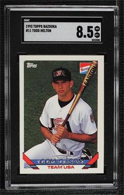 1993 Topps Bazooka Team USA - [Base] #11 - Todd Helton [SGC 8.5 NM/Mt+]